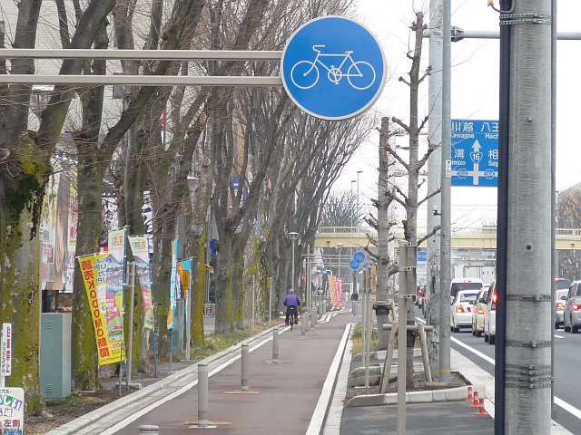 自転車専用 道路標識写真