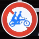 (310-2) 大型自動二輪車及び普通自動二輪車　　　　　二人乗り通行禁止